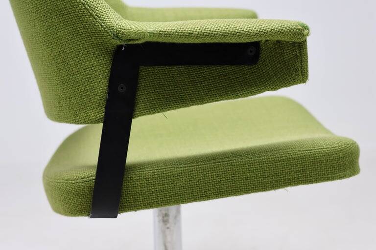 André Cordemeyer desk chair for Gispen, green wool, Netherlands, 1960s