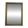 Vintage rectangular wall mirror with a golden wooden frame.