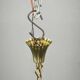 1930s Czechoslovak Art Deco Brass and Opaline Glass Chandelier