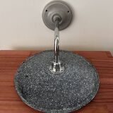 Wall light in gray enameled sheet metal