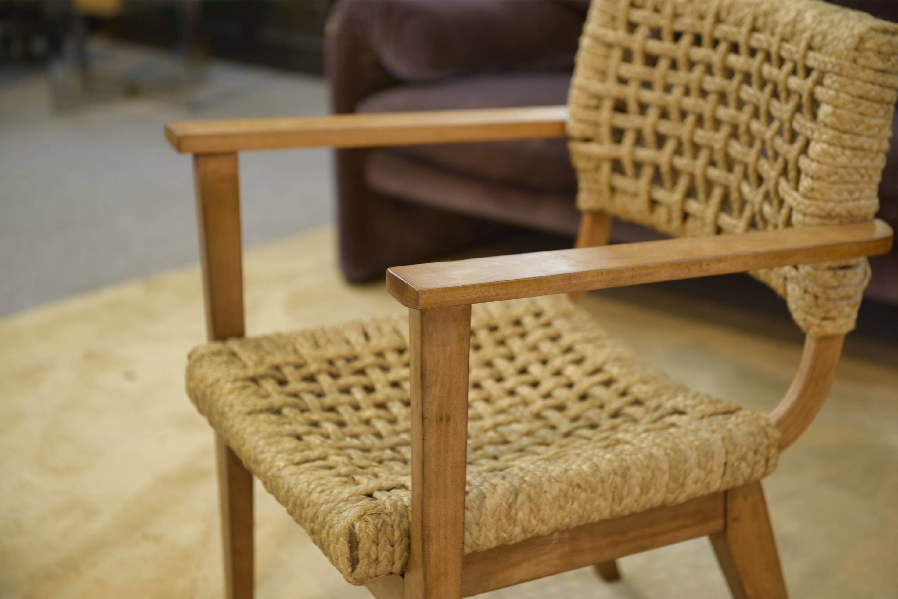 Armchair by Adrien Audoux and Frida Minet for Vibo Vesoul 1940s