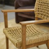 Armchair by Adrien Audoux and Frida Minet for Vibo Vesoul 1940s