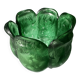 Green glass paste emptying cup from the Art Deco period