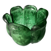Coupe vide poche en pâte de verre verte période Art-Deco