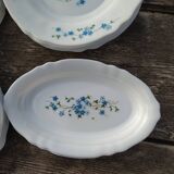 Service de table  vintage Arcopal Myosotis