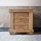commode à tiroir brutaliste en chêne massif