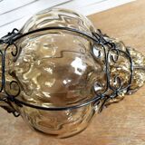 Hallway cage lantern, Murano blown glass, Venice, vintage, 1960s