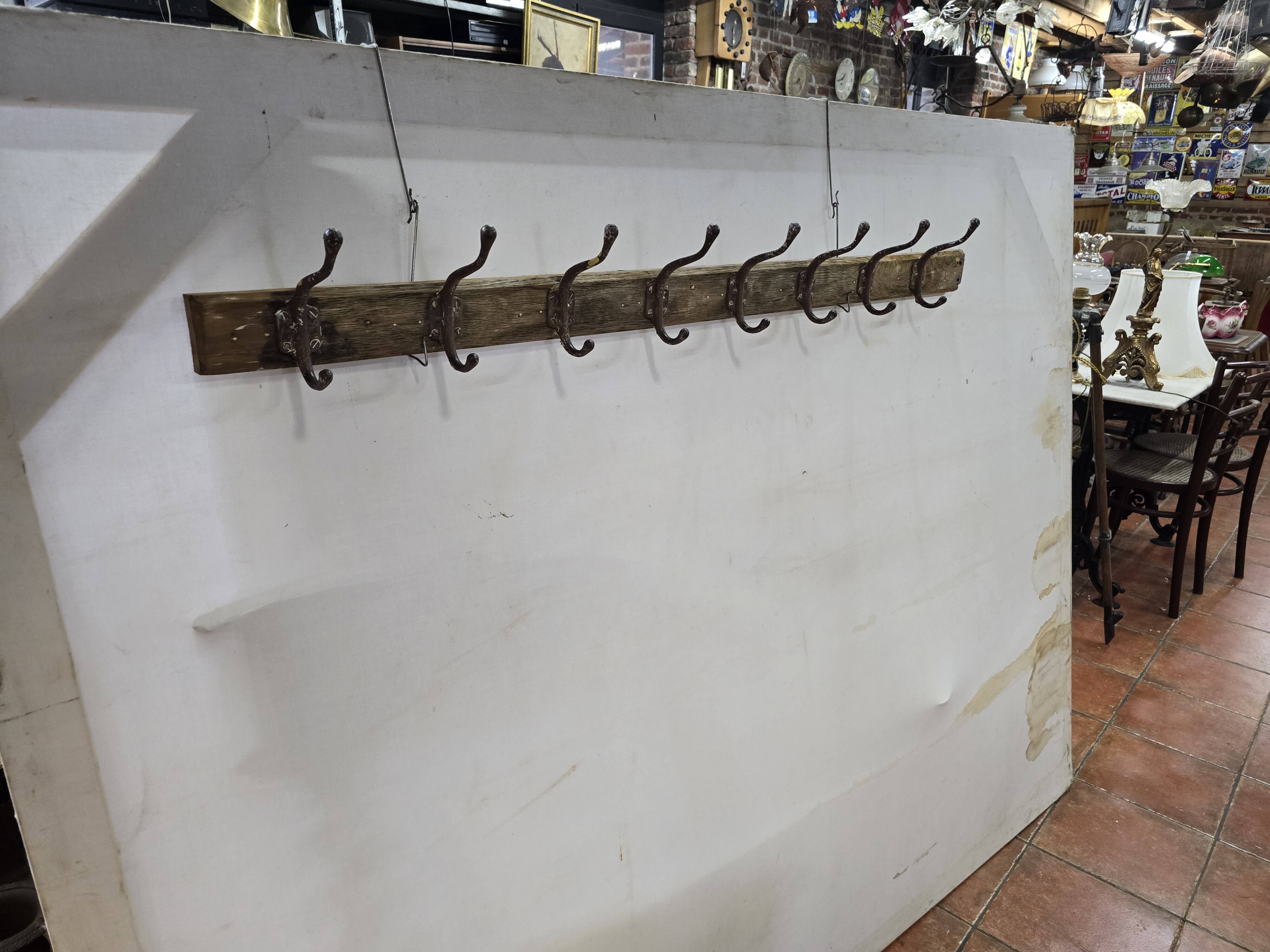 Old school coat rack with 8 hooks