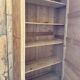 Antique mirrored wardrobe in pitch pine (renovated)