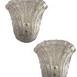 Murano Glass Sconces Set of 2 1970’s