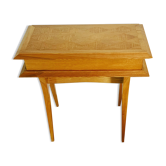 Travailleuse vintage en bois marqueté