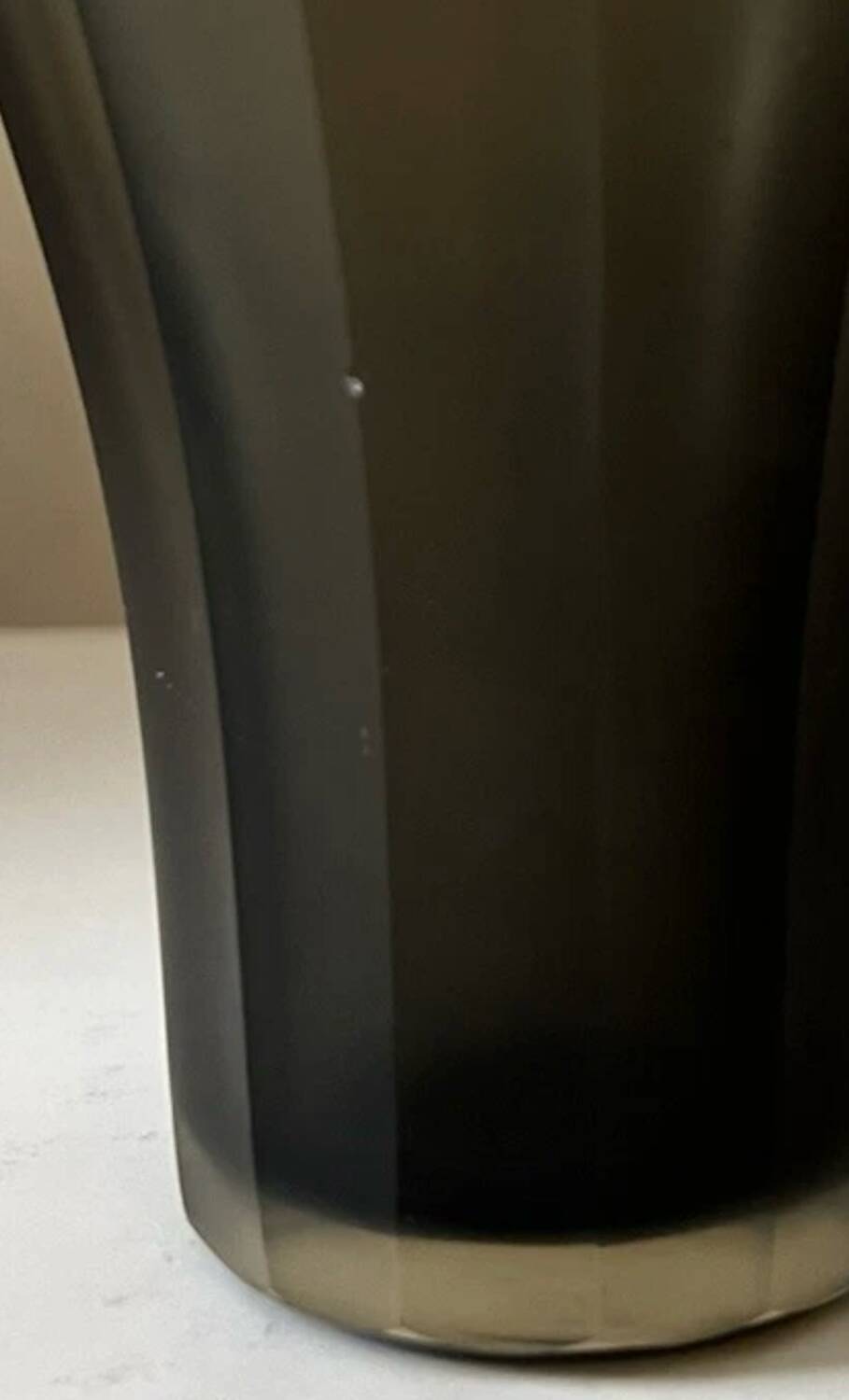 Vintage frosted grey vase