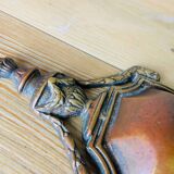 Green glass tulip brass wall sconce light