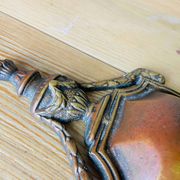 Green glass tulip brass wall sconce light