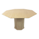 Vintage octagonal travertine dining table from the 70s 80s