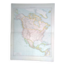 Une carte géographique issue Atlas Richard Andrees 1887 Amérique du Nord Nordamérika