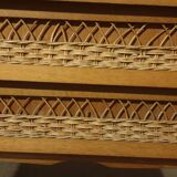 Vintage sixties rattan chest of drawers