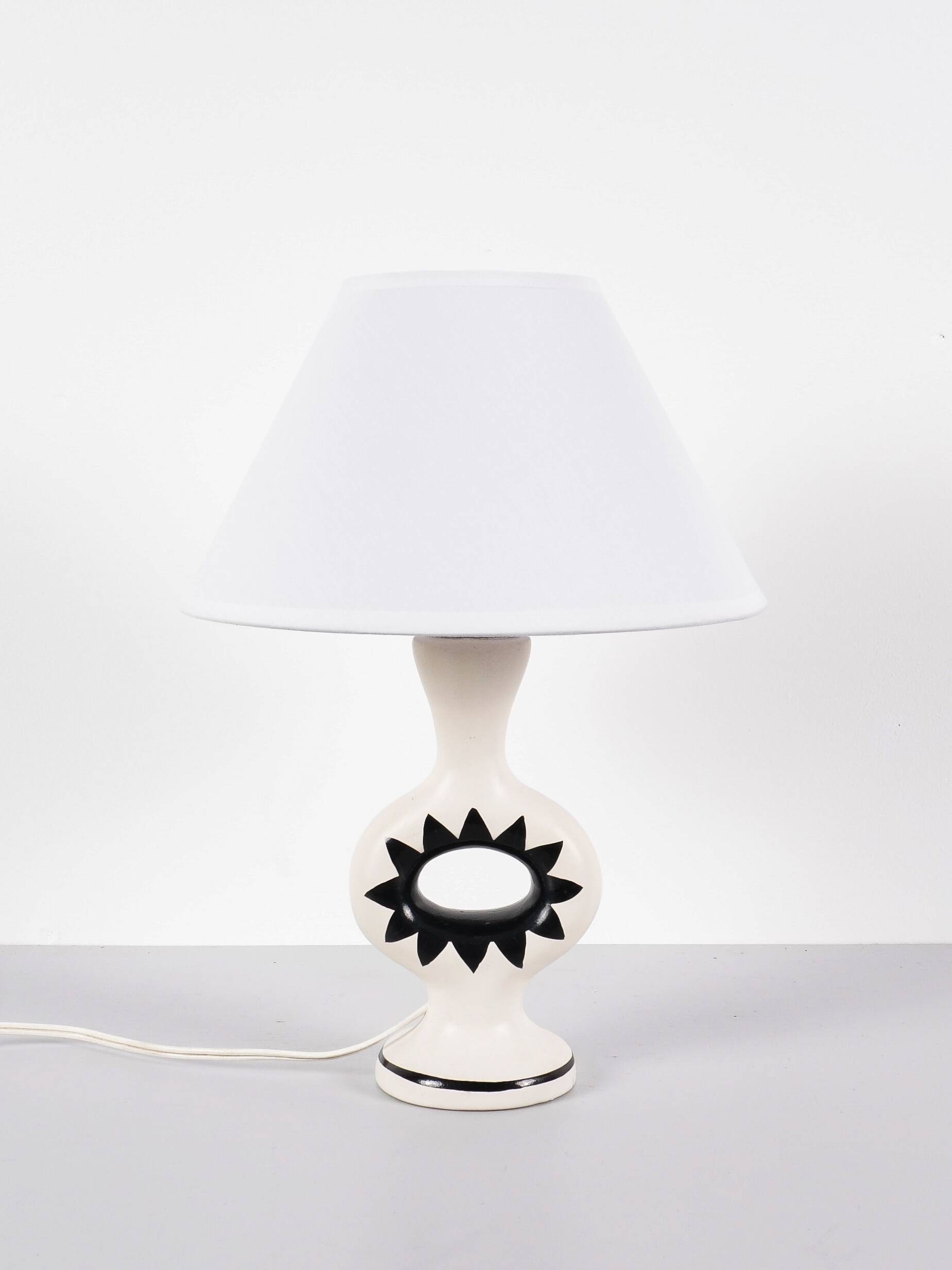 Lampe de table en céramique Roger Capron (attribué à), vers 1950