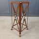 Table d'appoint en similicuir et fer dans le style de Jacques Adnet