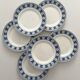 6 antique dessert plates, ironstone "Nancy" Sarreguemines