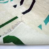 AIRLINES, Moroccan carpet beni ouarain wool, Moroccan handmade, signed designer khalil minka