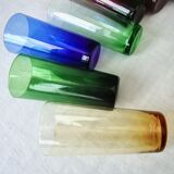 8 blown glass glasses