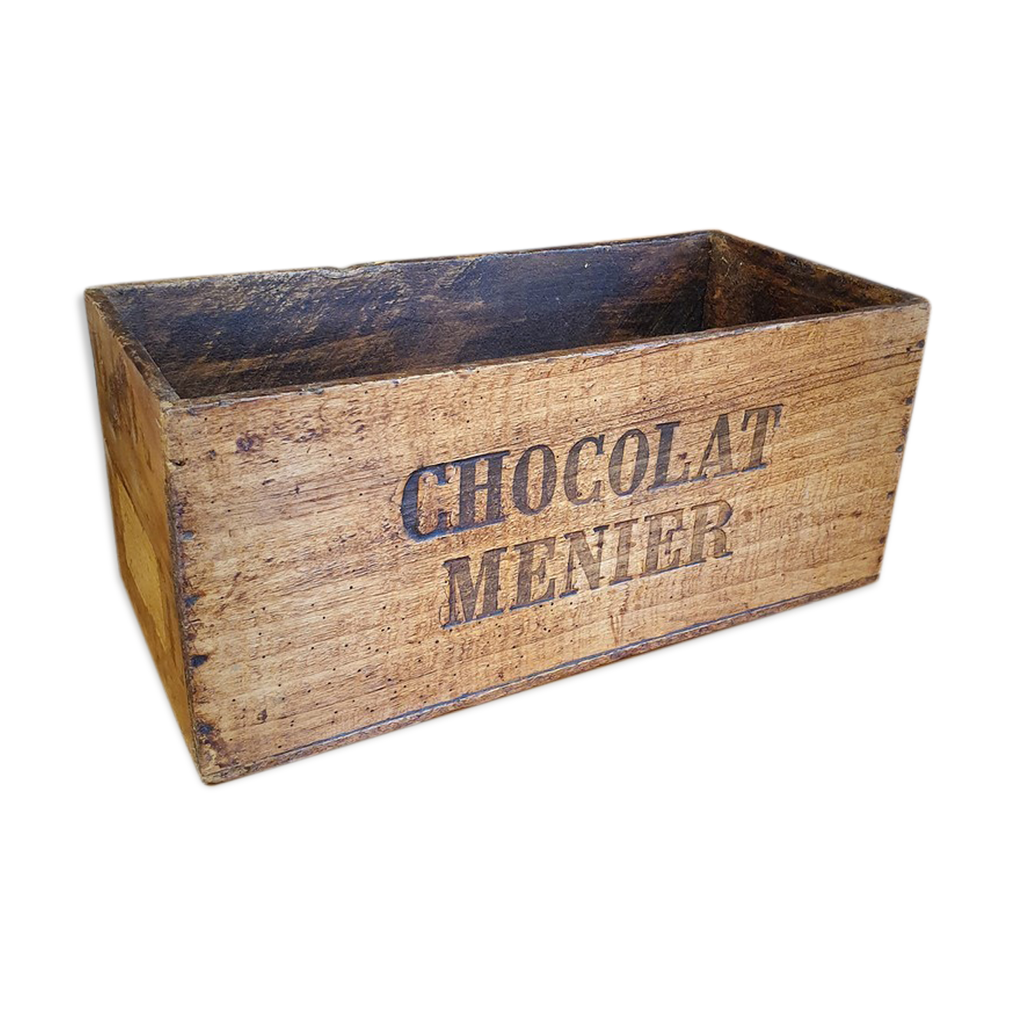 Ancient menier chocolate box