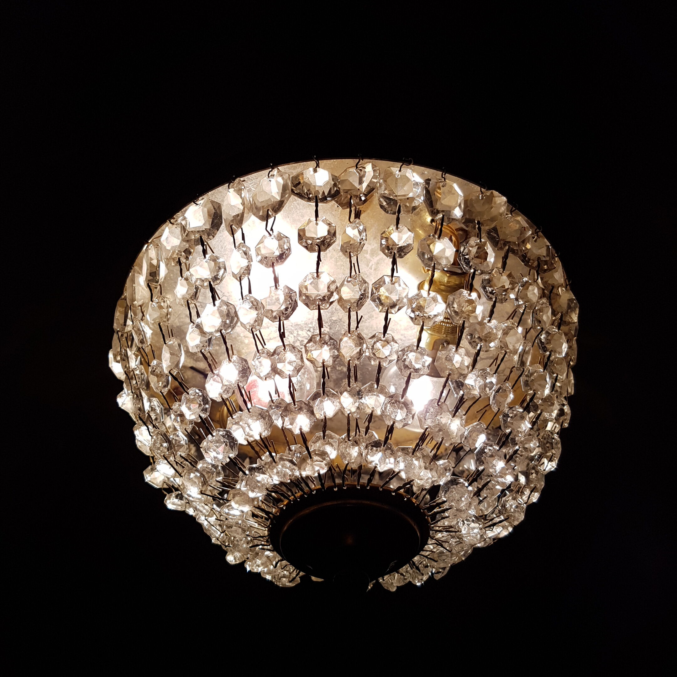 Ceiling light trash in Crystal pendants