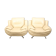 Paire de fauteuils contemporains en similicuir