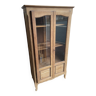 Louis XV style display case in raw oak wood