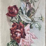 Old painting, still life with roses (late nineteenth)