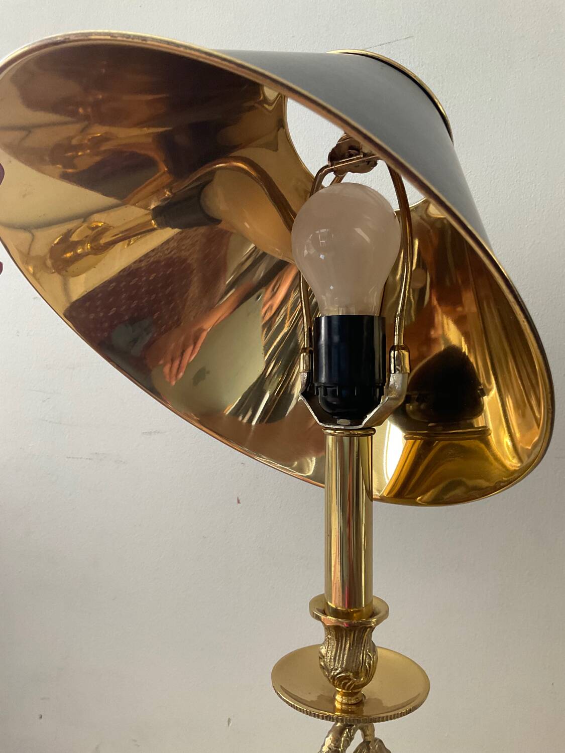 Pair of Empire lamps in bronze and sheet metal