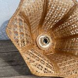 Suspension in canework and woven wicker