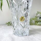 Small vintage vase in Cristal D'Arques geometric pattern