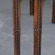 Antique Leather Studded Console Table in Gothic Pugin Style Restored