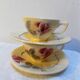 Two cups and saucers Digoin Sarreguemine