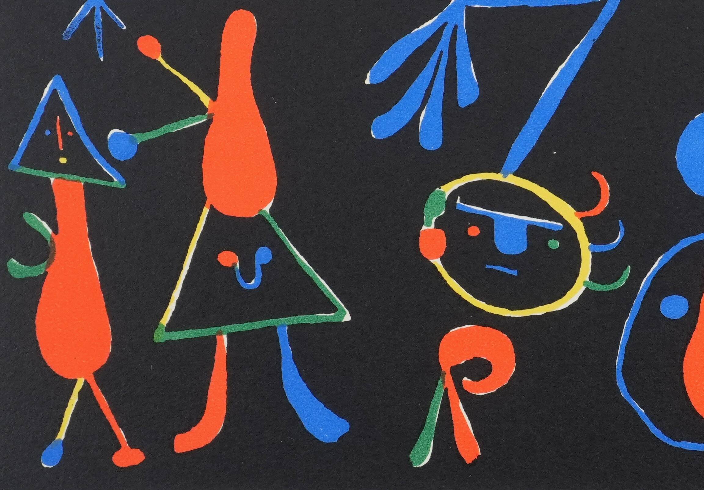 Joan Miro: Characters in the Stars, lithograph