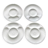 4 L'Hirondelle white porcelain artichoke plates