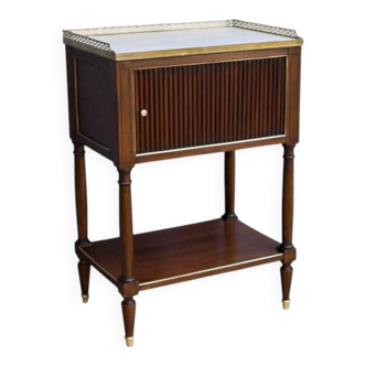 Mahogany curtain coffee table, Louis XVI style – mid-19th century