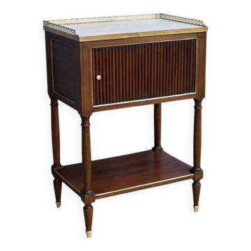 Mahogany curtain coffee table, Louis XVI style – mid-19th century