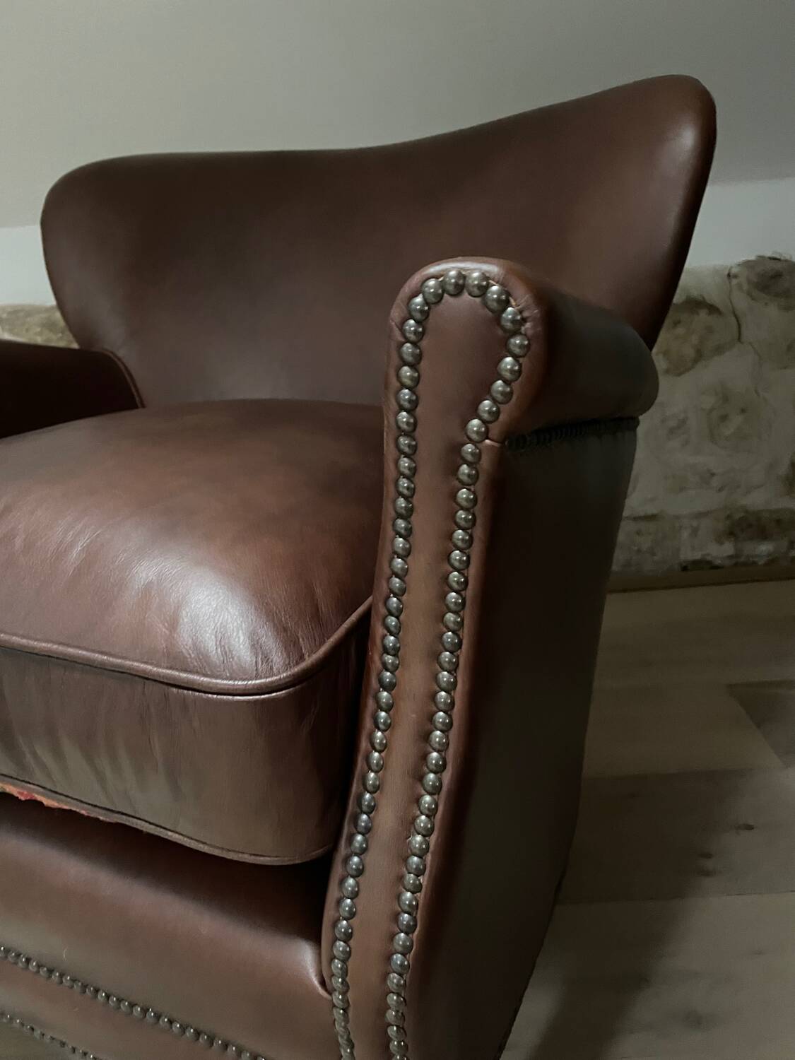 Fauteuil club en cuir