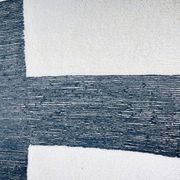Handmade white and black Berber rug