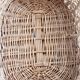 Large vintage woven wicker basket with a central handle.