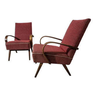 Fauteuils vintage par Jaroslav Smidek, années 1960, Set de 2