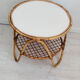 Table en rotin vintage des années 60