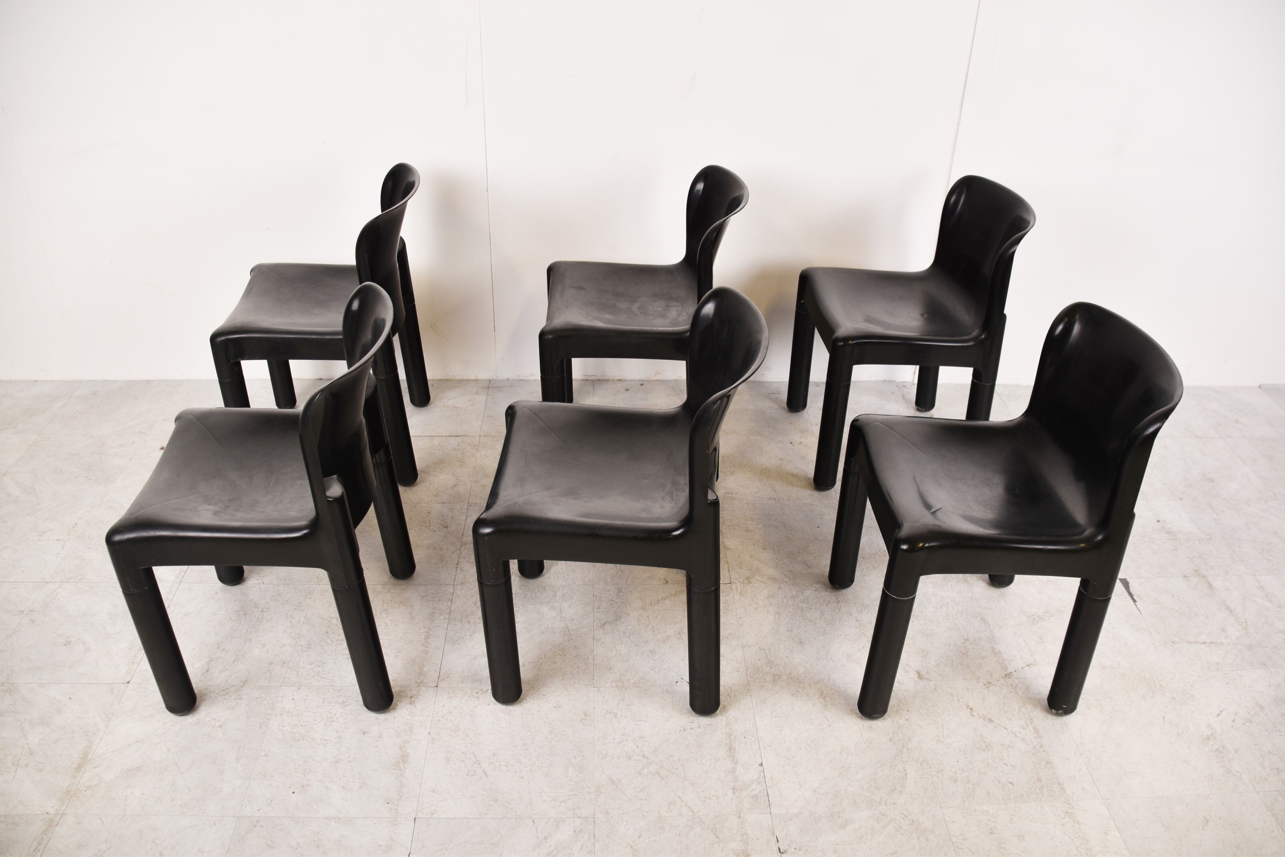 Model 4875 chairs by Carlo Bartoli for Kartell, 1970s