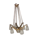 Art deco bronze chandelier from 1920/30