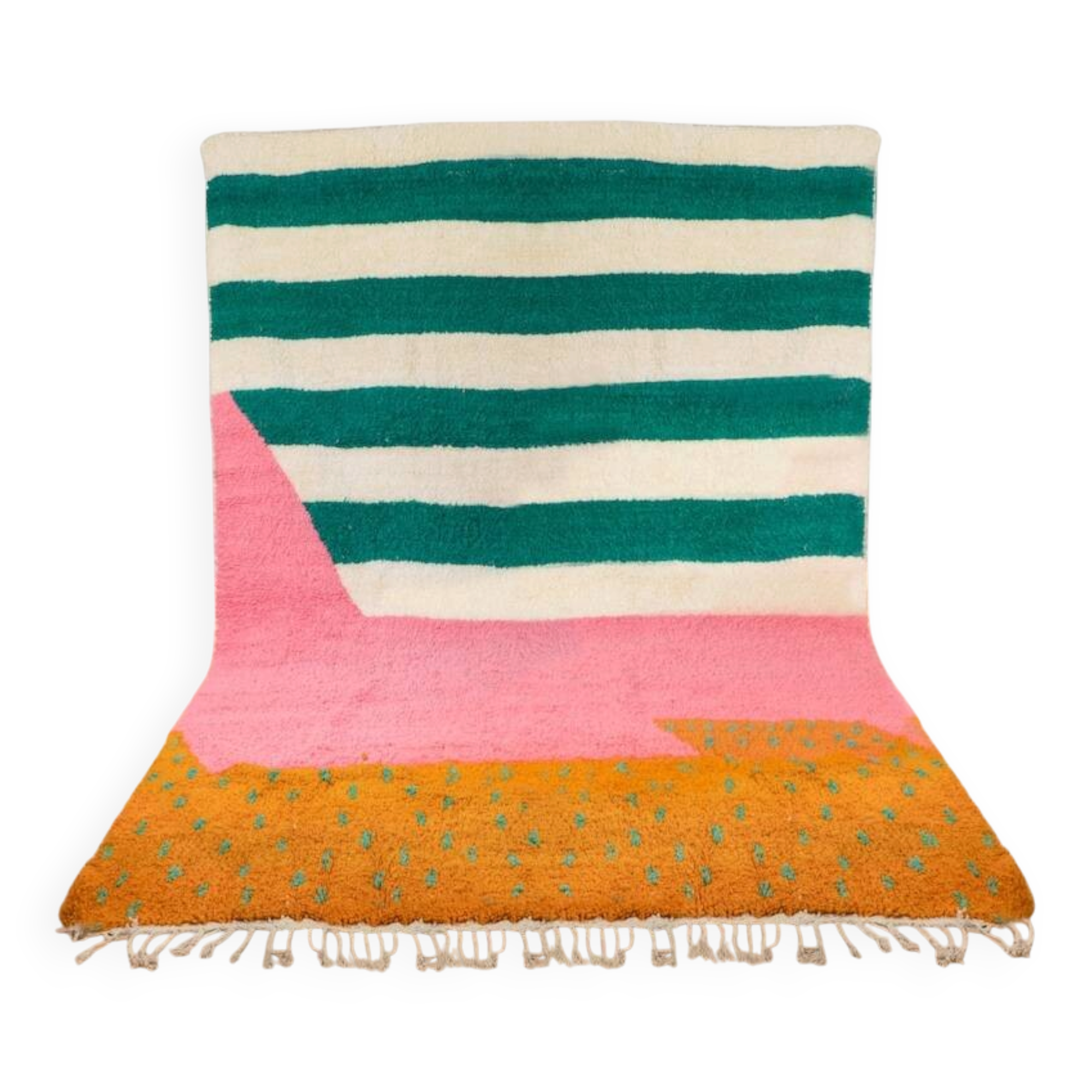 Authentic wool Berber rug, square size 2.5/2.5m.