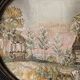 Pair of embroidered silks, needle painting, circa 1800