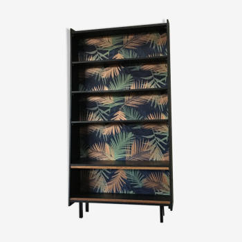 Black scandinavian palm library